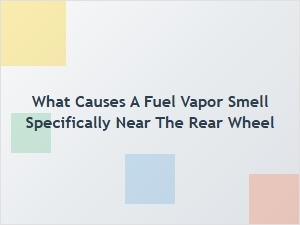 Fuel Vapor Smell at the Rear Wheel Diagnosis Guide