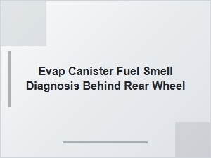 Diagnosing Fuel Smells at the Rear Evap Canister